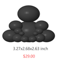 BUDO Obsidian Black Resin Martial Arts Sphere Sculpture
