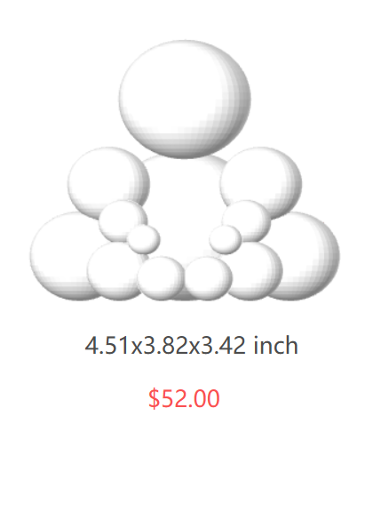 BUDO White Resin Martial Arts Sphere Sculpture
