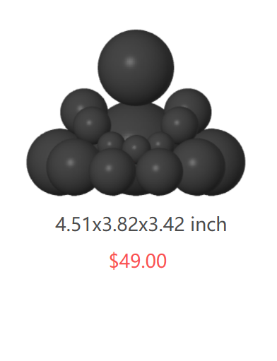 BUDO Obsidian Black Resin Martial Arts Sphere Sculpture