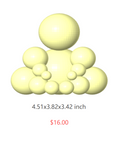 BUDO Yellow Resin Martial Arts Sphere Sculpture in yellow, 4XL sizBUDO Yellow Resin Martial Arts Sphere Sculpturee, dimensions 4.51x3.82x3.42 inch.