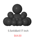BUDO Obsidian Black Resin Martial Arts Sphere Sculpture