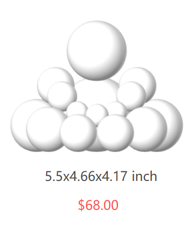 BUDO White Resin Martial Arts Sphere Sculpture
