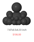 BUDO Obsidian Black Resin Martial Arts Sphere Sculpture