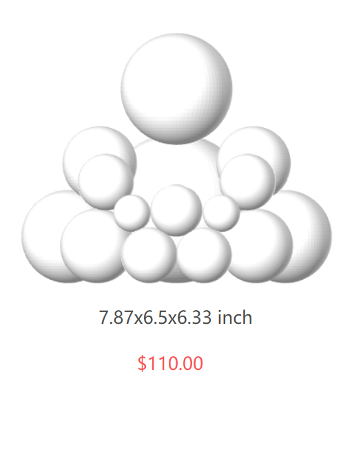 BUDO White Resin Martial Arts Sphere Sculpture