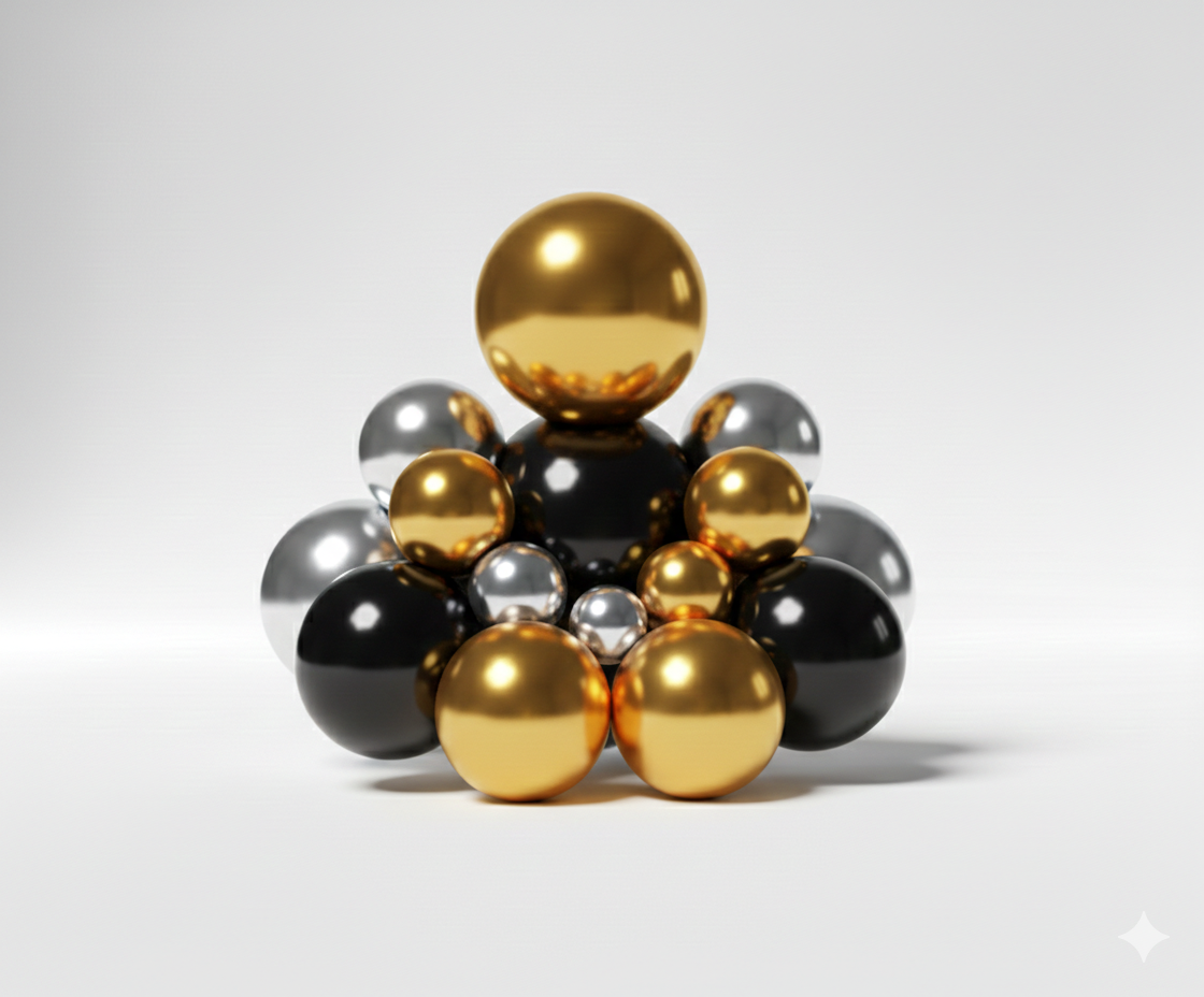 Three Tones, One Balance — Digital Artwork