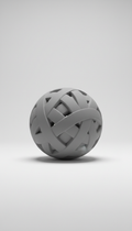 Grey Resin Sphere Sculpture