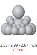 BUDO Grey XXL sculpture, 3.53 x 2.99 x 2.67 inches, with £26.00 price.