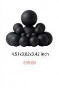BUDO Obsidian Black XXXL sculpture, 4.51 x 3.82 x 3.42 inches, with £39.00 price.