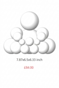 White 5XL BUDO sculpture, 7.87 x 6.5 x 6.33 inches, £84.00.