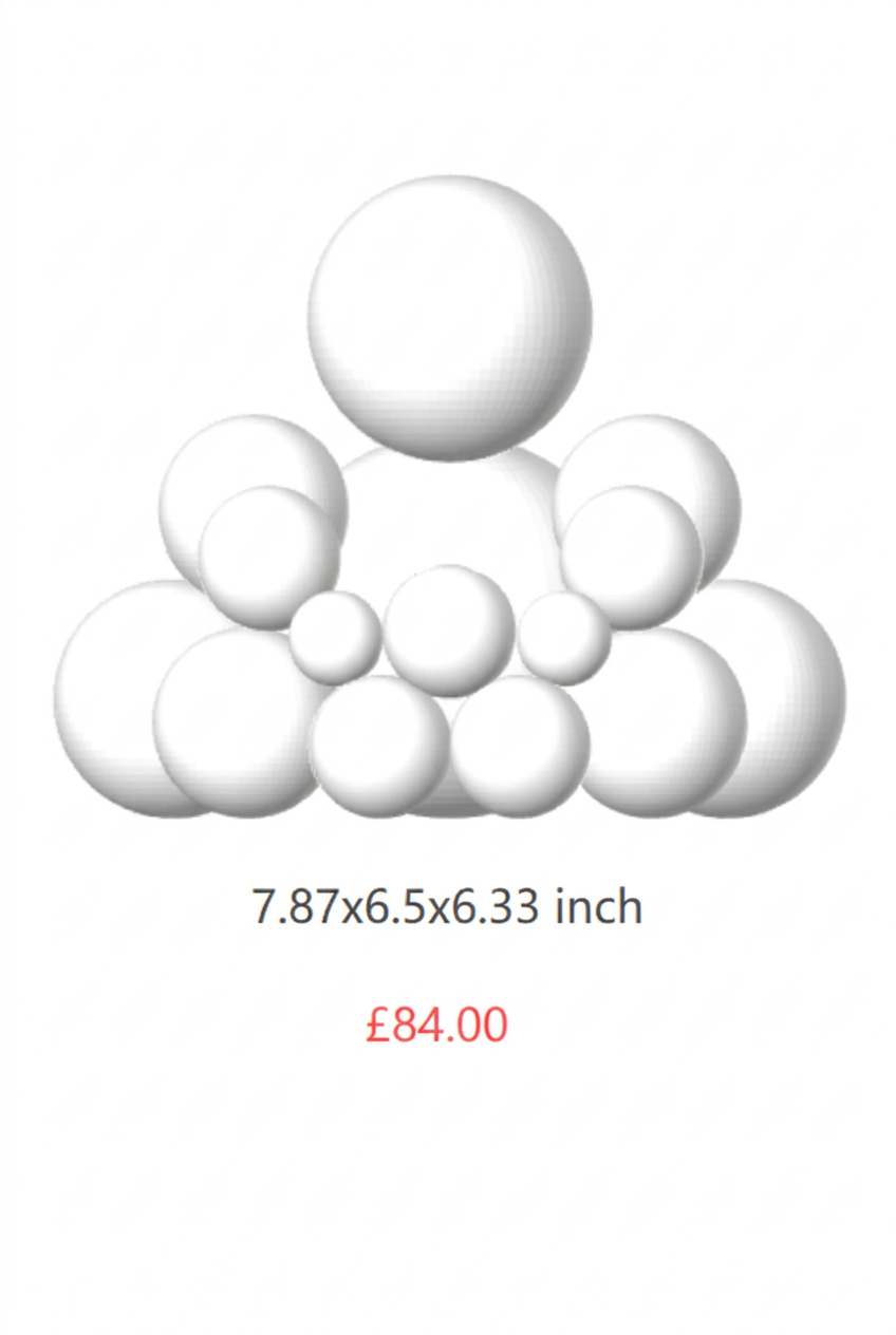 White 5XL BUDO sculpture, 7.87 x 6.5 x 6.33 inches, £84.00.
