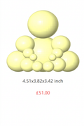 Yellow BUDO sculpture, 4.51 x 3.82 x 3.42 inches, £51.00.