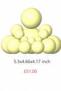 Yellow 4XL BUDO sculpture, 5.5 x 4.66 x 4.17 inches, £51.00.