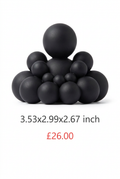 BUDO Obsidian Black XXL sculpture, 3.53 x 2.99 x 2.67 inches, with £26.00 price.