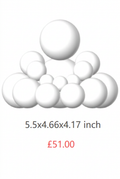 White 4XL BUDO sculpture, 5.5 x 4.66 x 4.17 inches, £51.00.