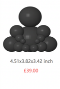 BUDO Obsidian Black Wide Formation sculpture with dimensions and £39.00 price.