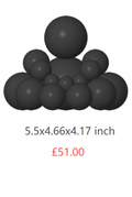 BUDO Obsidian Black Grand sculpture, 5.5 x 4.66 x 4.17 inches, with £51.00 price.