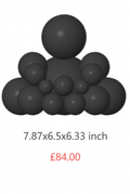 BUDO Obsidian Black Monolith sculpture, 7.87 x 6.5 x 6.33 inches, with £84.00 price.