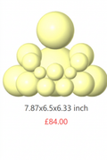 Yellow 5XL BUDO sculpture, 7.87 x 6.5 x 6.33 inches, £84.00.