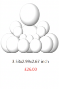 White XXL BUDO sculpture, 3.53 x 2.99 x 2.67 inches, £26.00.