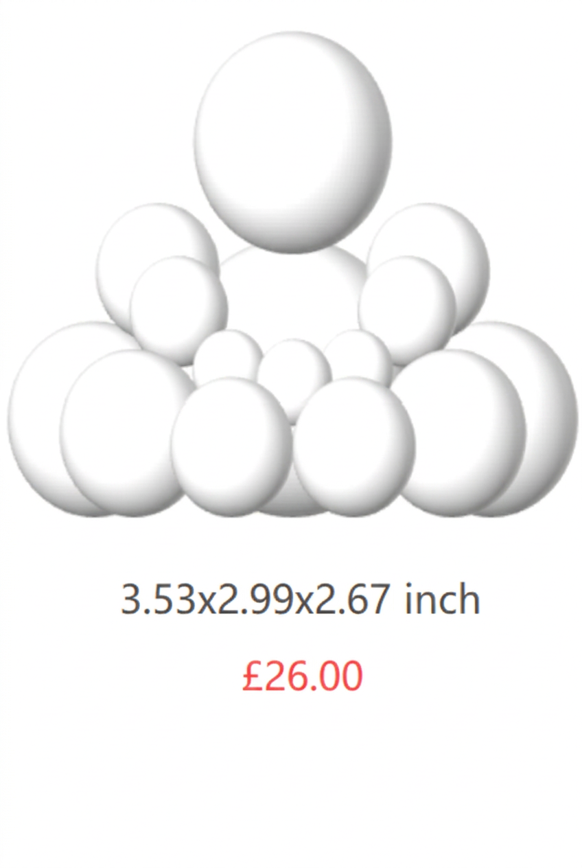 White XXL BUDO sculpture, 3.53 x 2.99 x 2.67 inches, £26.00.